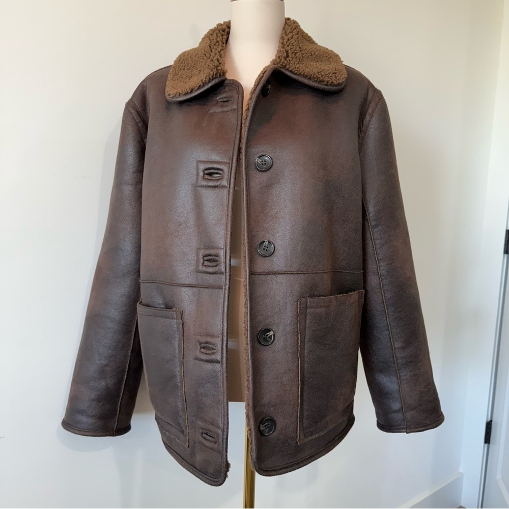 Jason Wu Dark Brown Shearling Jacket